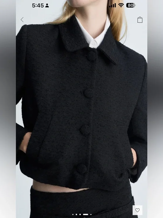 Mango CROPTWEED JACKET SizeS, M NWT - Picture 5 of 12